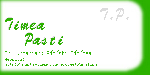 timea pasti business card